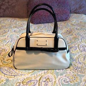 Kate Spade Patent Leather Black and White Bag